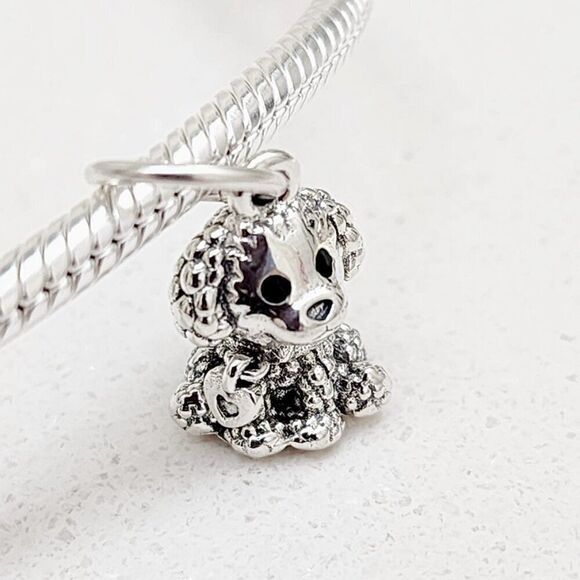 Pandora Poodle Charm Dogs Puppy Charm - Picture 1 of 6